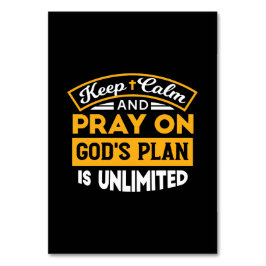Pray On and Trust God's Unlimited Plan Faith-based Bordsnummer