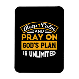 Pray On and Trust God's Unlimited Plan Faith-based Magnet