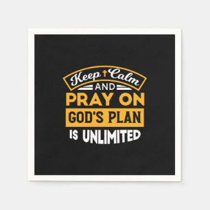 Pray On and Trust God's Unlimited Plan Faith-based Pappersservett