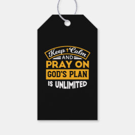 Pray On and Trust God's Unlimited Plan Faith-based Presentetikett