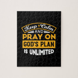 Pray On and Trust God's Unlimited Plan Faith-based Pussel