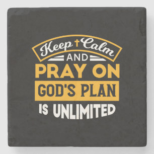 Pray On and Trust God's Unlimited Plan Faith-based Stenunderlägg