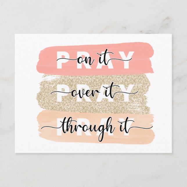 Pray on it Card-Religiösa Vykort (Framsida)