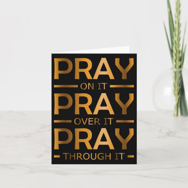 Pray On It Pray Over It Pray Through It  Kort (Framsida)