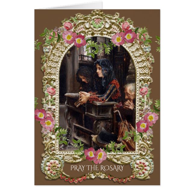 PRAY THE ROSARY HÄLSNINGSKORT (Framsidan)
