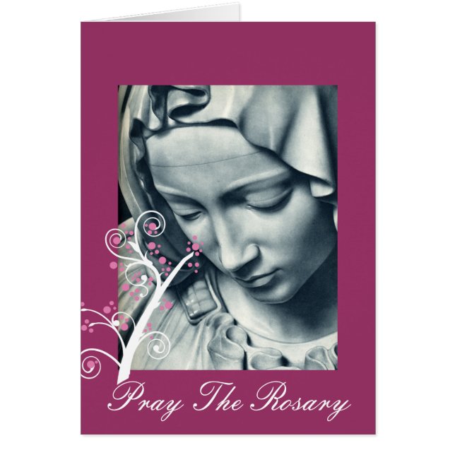 PRAY THE ROSARY HÄLSNINGSKORT (Framsidan)