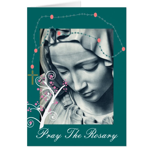 PRAY THE ROSARY HÄLSNINGSKORT (Framsidan)