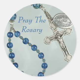 Pray the Rosary Runt Klistermärke