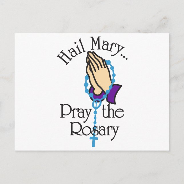 Pray the Rosary Vykort (Framsida)