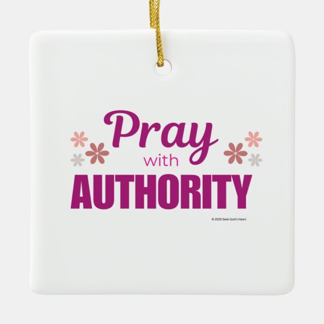 Pray with Authority, Julgransprydnad Keramik (Framsida)