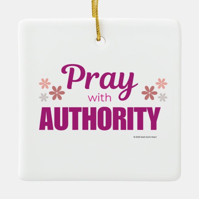 Pray with Authority, Julgransprydnad Keramik (Framsida)