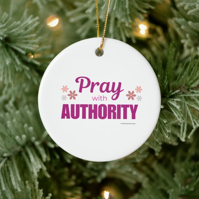 Pray with Authority - Pink - Ornament (Träd)