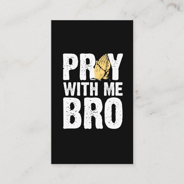 Pray with Me Bro - Christian Faith Jesus Visitkort (Framsida)