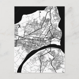 Prayagraj Uttar Pradesh City Map Vykort