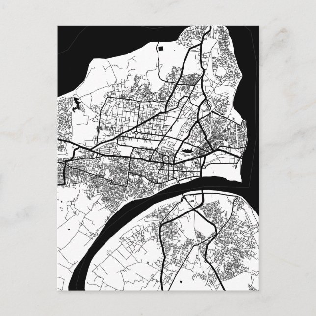 Prayagraj Uttar Pradesh City Map Vykort (Framsida)