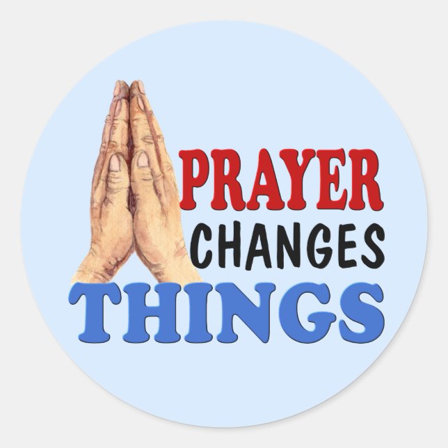 PRAYER ÄNDRINGAR SAK RUNT KLISTERMÄRKE (Framsida)
