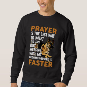 Prayer är det bästa sättet att träffa Lord Apparel Lång Ärmad Tröja