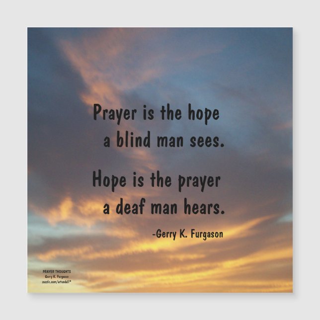PRAYER ÄR HOPE MAGNETIC-KORTET (Framsida)