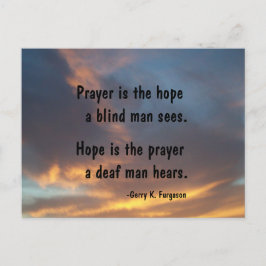 PRAYER ÄR HOPE POST-KORTET HELG VYKORT
