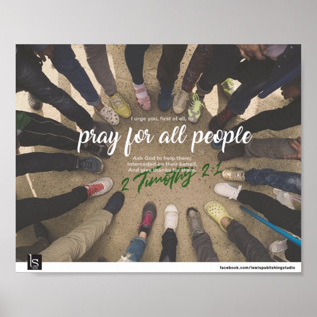 PRAYER AV EN LITEN GIRL (1 TIMOTHY 2:1) POSTER (Framsidan)