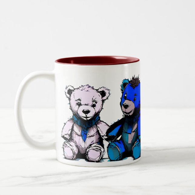 Prayer Bear Varm Dryckesmugg Två-Tonad Mugg (Vänster)
