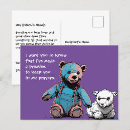 Prayer-Bear-vykort Vykort