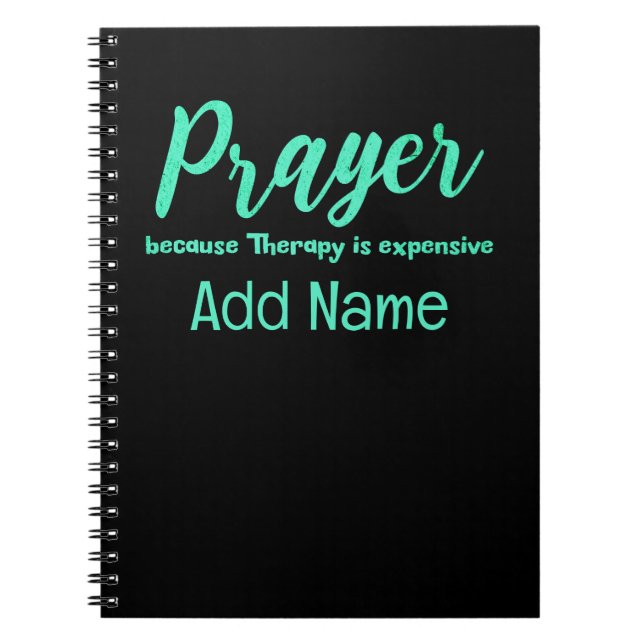 Prayer Beats Therapy Funny Personlig Anteckningsbok (Framsidan)