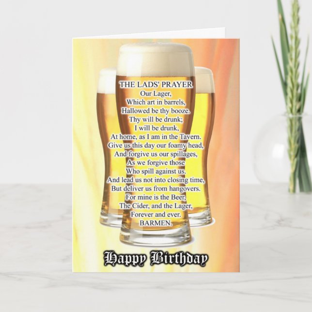 Prayer Birthday Card Kort (Framsida)
