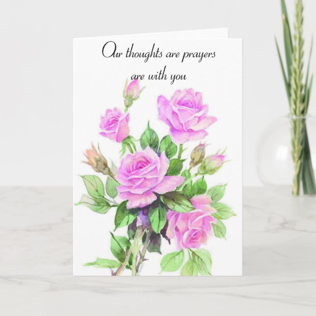 Prayer Bouquet Sympathy Kort (Framsida)