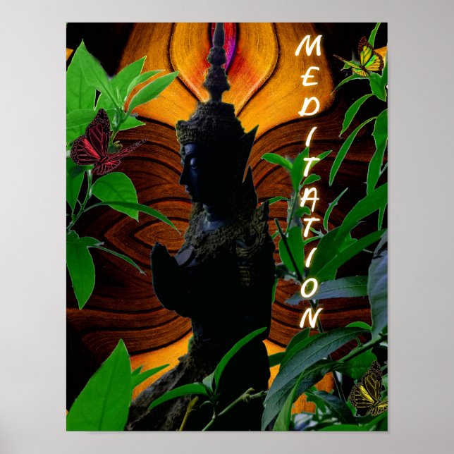 Prayer Buddha Meditation Poster (Framsidan)