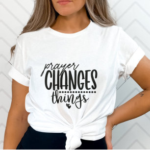 Prayer byter Sak med hjärtdesign T Shirt