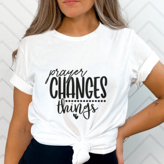 Prayer byter Sak med hjärtdesign T Shirt