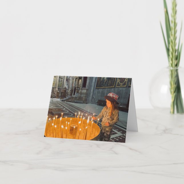 Prayer Candle Tack Kort (Framsida)