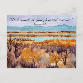 Prayer Card Autumn Desert Scripture Ecclesiastes Vykort