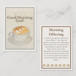 Prayer Card: Good Morning God — Morning Offering  Anteckningskort