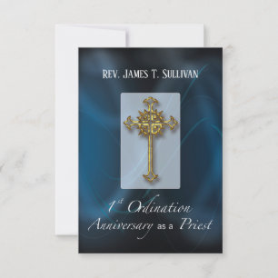 Prayer Card Namn 1:a ordalydelsen, årsdag blått Tack Kort