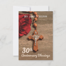 Prayer Card Namn 30:e ordnings-årsdagen Ro Tack Kort