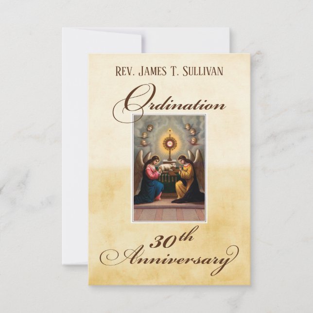 Prayer Card Namn 30th Ordination Anniury Altar Tack Kort (Framsida)