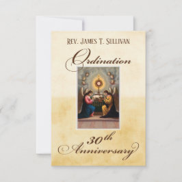 Prayer Card Namn 30th Ordination Anniury Altar Tack Kort