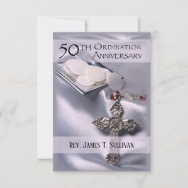 Prayer Card Namn 50:e ordnings-årsdagen Tack Kort