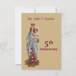 Prayer Card Namn 5:e Ordningen, årsdag Mary Tack Kort