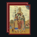 prayer card of Saints Sophia, Faith, Hope, Love Julkort<br><div class="desc">prayer card of Saint Sophia and her daughters Faith, Hope, Love of Rome Thank you for your support of the Convent of St. Mary Magdalene, an Orthodox women's monastery in Pass Christian, Mississippi. www.convent-stmarym.org Please use our referral link on our website so we earn a few additional pennies at no...</div>