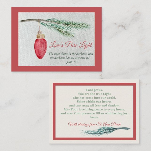 Prayer Card - Personalize - Season of Joy Anteckningskort (Fram/baksida)