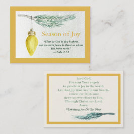Prayer Card - Personalize - Season of Joy Anteckningskort