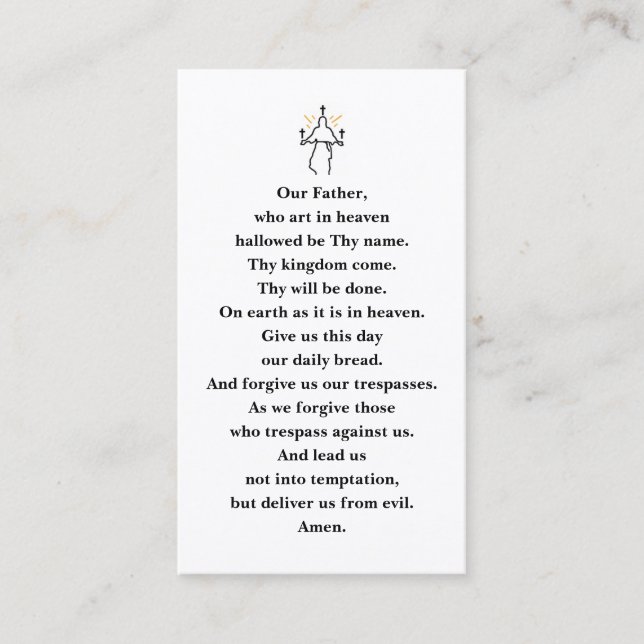 Prayer Card  Visitkort (Framsida)