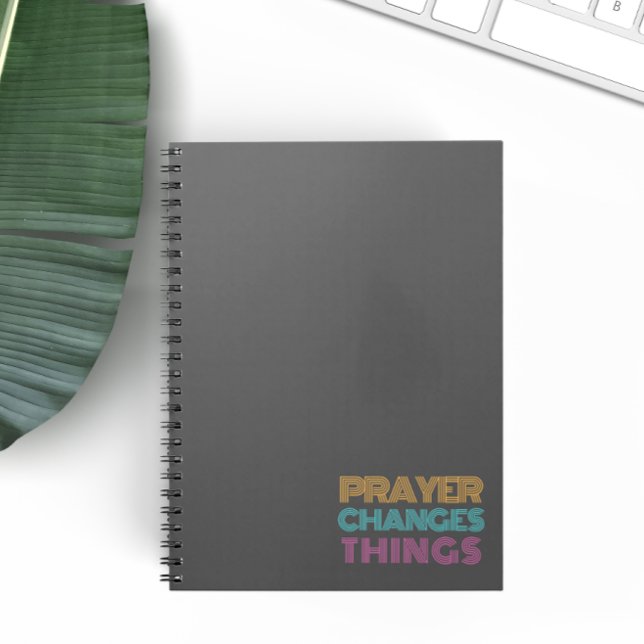 Prayer Changes Sak Retro Colorful Christian Anteckningsbok (Skapare uppladdad)
