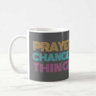 Prayer Changes Sak Retro Colorful Christian Kaffemugg