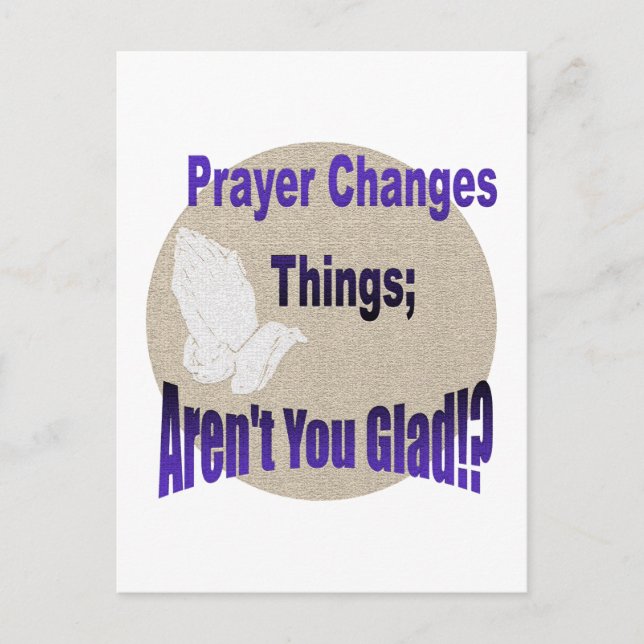 PRAYER CHANGES SAK VYKORT (Framsida)