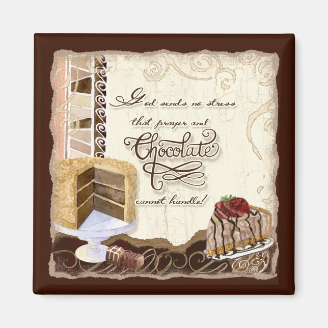 Prayer & Chocolate Magnet (Framsidan)