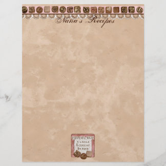Prayer & Chocolate Womans receptsidor för Binder